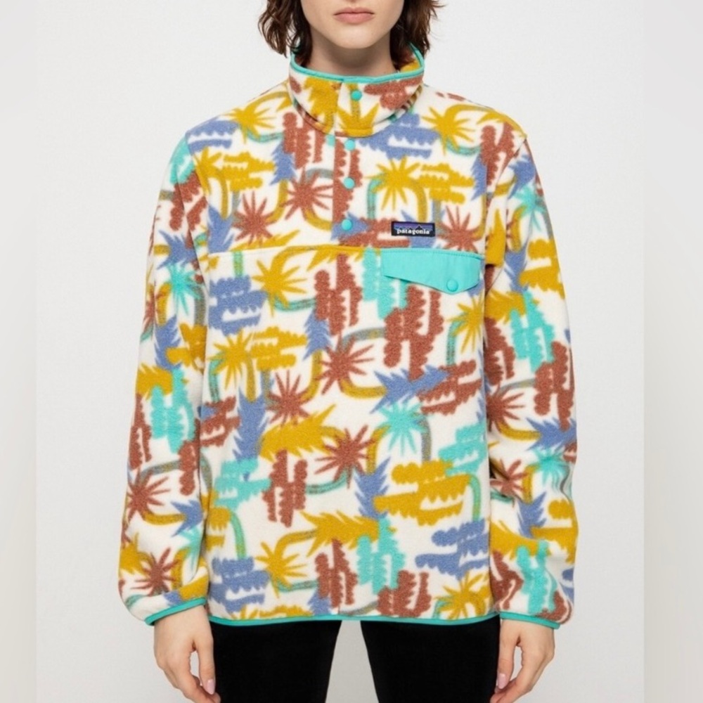 NEW Patagonia Synchilla Snap T Pullover Fleece Tree Connection Fresh Teal NWOT